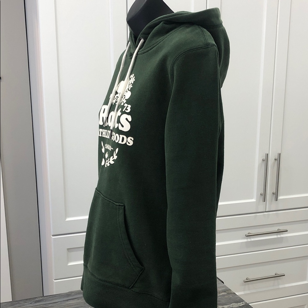 🦫 Roots Forest Green Sweatshirt Hoodie – Size Small – Beaver Logo - Picture 4 of 12